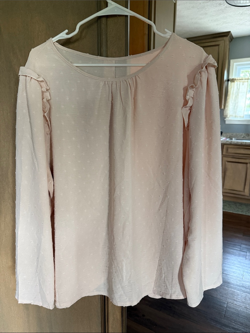 SHEIN Ruffled Long-Sleeve Blouse